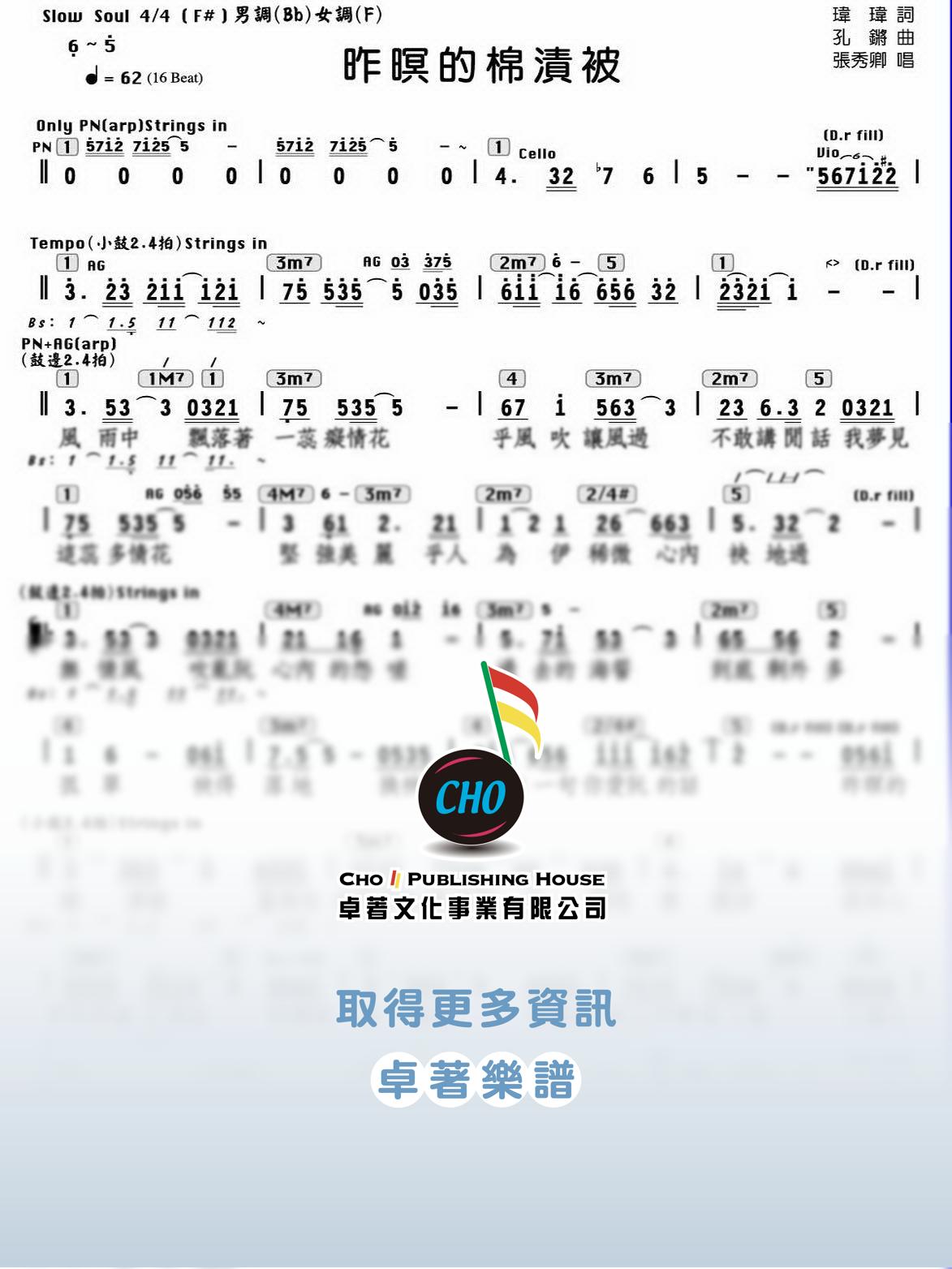 昨暝的棉漬被